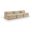 Stellar 114 Inch Chenille Fabric Upholstered 3 Piece Modular Sofa In Beige