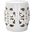 Stencil Blossom Antique White Garden Stool