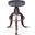 Sterling Height Adjustable Barstool In Black Leather