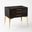 Stiletto Bedside Table In Black Hair On Hide