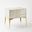 Stiletto Bedside Table In White Hair On Hide