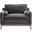 Stitch and Hand Parker Post Modern Sofa Chair In Dark Dove and Natural Gray