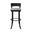 Stockholm 26 Inch Counter Height Swivel Stool In Sable Onyx and Charcoal Gray