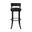Stockholm 26 Inch Counter Height Swivel Stool In Sable Onyx and Licorice Black
