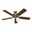 Studio Series 52 Inch Ceiling Fan with LED Light Kit and Pull Chain In Walnut and Antique Brass