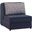 Studio Upholstered Convertible Armchair with Storage In Navy