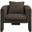 Stylus Boucle Fabric Accent Chair In Brown