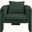 Stylus Boucle Fabric Accent Chair In Green