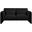 Stylus Boucle Fabric Loveseat In Black