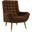 Suggest Brown Button Tufted Performance Velvet Lounge Chair