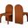 Summer Velvet Dining Side Chair Set of 2 In Cognac