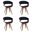 Summer Dining Chair Set of 4 In Charcoal and Walnut