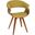 Summer Modern Chair In Green Fabric and Walnut Wood