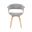 Summer Upholstered Dining Chair In Grey and Oak