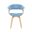 Summer Upholstered Dining Chair In Light Blue and Oak