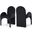 Summer Velvet Dining Arm Chair Set of 2 In Black