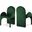 Summer Velvet Dining Arm Chair Set of 2 In Green