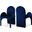 Summer Velvet Dining Arm Chair Set of 2 In Navy