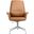 Summit Office Chair In Faux Leather and Aluminum Frame with Adjustable Height and Swivel In Brown