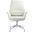 Summit Office Chair In Faux Leather and Aluminum Frame with Adjustable Height and Swivel In White