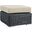Summon Canvas Antique Beige Outdoor Patio Sunbrella Ottoman