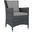 Summon Canvas Gray Dining Outdoor Patio Sunbrella Arm Chair