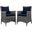Summon Canvas Navy 2 Piece Outdoor Patio Sunbrella Dining Set