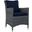 Summon Canvas Navy Dining Outdoor Patio Sunbrella Arm Chair