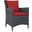 Summon Canvas Red Dining Outdoor Patio Sunbrella Arm Chair