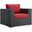 Summon Canvas Red Outdoor Patio Fabric Sunbrella Arm Chair