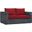 Summon Canvas Red Outdoor Patio Sunbrella Loveseat