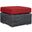 Summon Canvas Red Outdoor Patio Sunbrella Ottoman