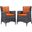 Summon Canvas Tuscan 2 Piece Outdoor Patio Sunbrella Dining Set