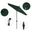 Sun Master 7.5' Patio Umbrella with Aluminum Pole Fiberglass Ribs Collar Tilt Crank Lift with Olefin Fabric In Hunter Green and Matte Black