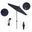 Sun Master 7.5' Patio Umbrella with Aluminum Pole Fiberglass Ribs Collar Tilt Crank Lift with Olefin Fabric In Navy Blue and Matte Black
