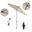 Sun Master 7.5' Patio Umbrella with Aluminum Pole Fiberglass Ribs Collar Tilt Crank Lift with Sunbrella Fabric In Canvas and Hammertone Grey