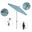 Sun Master 7.5' Patio Umbrella with Aluminum Pole Fiberglass Ribs Collar Tilt Crank Lift with Sunbrella Fabric In Dolce Oasis and Hammertone Grey