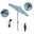 Sun Master 7.5' Patio Umbrella with Aluminum Pole Fiberglass Ribs Collar Tilt Crank Lift with Sunbrella Fabric In Dolce Oasis and Matte Black