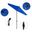 Sun Master 7.5' Patio Umbrella with Aluminum Pole Fiberglass Ribs Collar Tilt Crank Lift with Sunbrella Fabric In Pacific Blue and Bronze