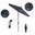 Sun Master 7.5' Patio Umbrella with Aluminum Pole Fiberglass Ribs Collar Tilt Crank Lift with Sunbrella Fabric In Regatta and Matte Black