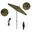 Sun Master 7.5' Patio Umbrella with Aluminum Pole Fiberglass Ribs Collar Tilt Crank Lift with Sunbrella Fabric In Spectrum Cilantro and Bronze