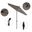 Sun Master 7.5' Patio Umbrella with Aluminum Pole Fiberglass Ribs Collar Tilt Crank Lift with Sunbrella Fabric In Spectrum Dove and Bronze