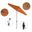 Sun Master 7.5' Patio Umbrella with Aluminum Pole Fiberglass Ribs Collar Tilt Crank Lift with Sunbrella Fabric In Tangerine and Hammertone Grey