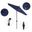 Sun Master 7.5' Patio Umbrella with Aluminum Pole Fiberglass Ribs Collar Tilt Crank Lift with Sunbrella Fabric In True Blue and Matte Black