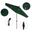 Sun Master 9' Patio Umbrella with Aluminum Pole Fiberglass Ribs Collar Tilt Crank Lift with Olefin Fabric In Hunter Green and Bronze