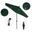 Sun Master 9' Patio Umbrella with Aluminum Pole Fiberglass Ribs Collar Tilt Crank Lift with Olefin Fabric In Hunter Green and Matte Black