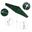 Sun Master 9' Patio Umbrella with Aluminum Pole Fiberglass Ribs Collar Tilt Crank Lift with Olefin Fabric In Hunter Green and Matte White
