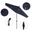 Sun Master 9' Patio Umbrella with Aluminum Pole Fiberglass Ribs Collar Tilt Crank Lift with Olefin Fabric In Navy Blue and Bronze