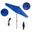 Sun Master 9' Patio Umbrella with Aluminum Pole Fiberglass Ribs Collar Tilt Crank Lift with Olefin Fabric In Royal Blue and Bronze
