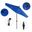 Sun Master 9' Patio Umbrella with Aluminum Pole Fiberglass Ribs Collar Tilt Crank Lift with Olefin Fabric In Royal Blue and Matte Black